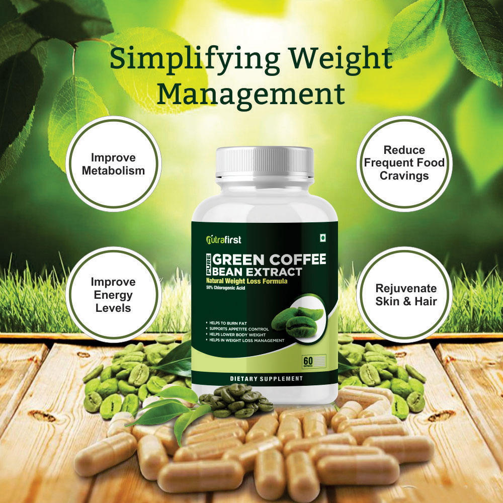 Nutrafirst Green Coffee Beans Capsules for Weight Loss – 60 Capsules