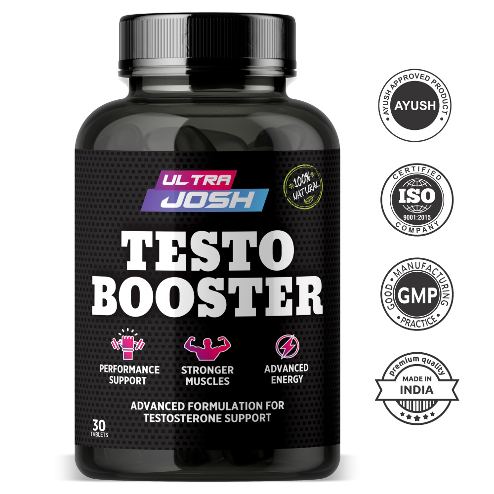 Nutrafirst Natural Testo Booster (Ultra Josh) Tablets for Men – 90 Tablets (3 Bottles Pack)