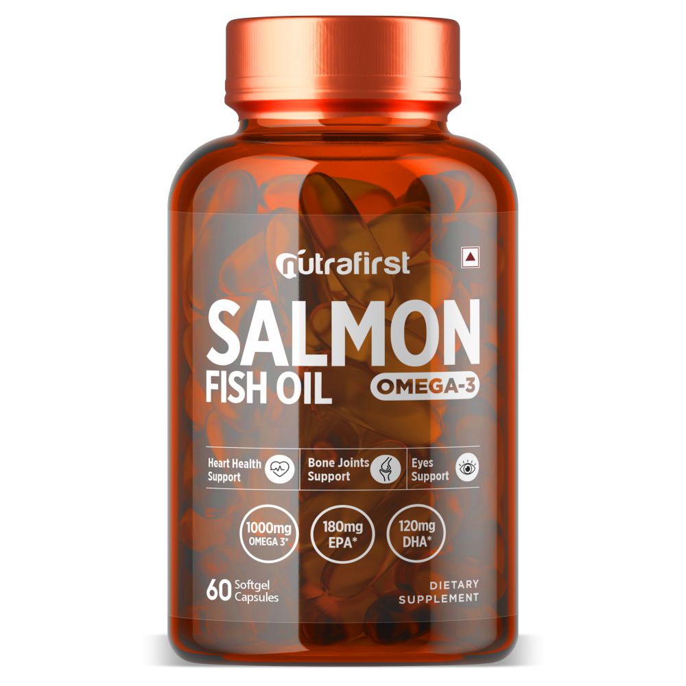 Nutrafirst Salmon Fish Oil, Omega 3 Fatty Acid 1000mg – 60 Capsules