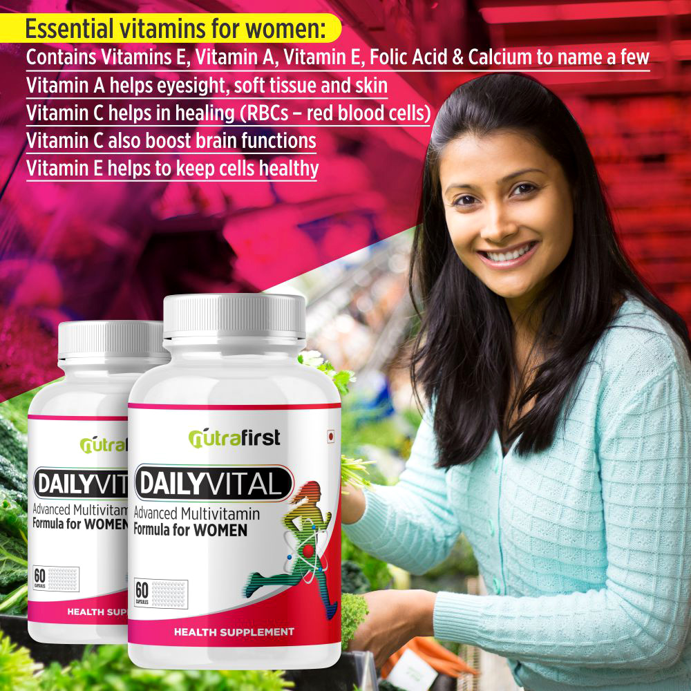 Nutrafirst Daily Vital Multivitamins for Women – 60 Capsules