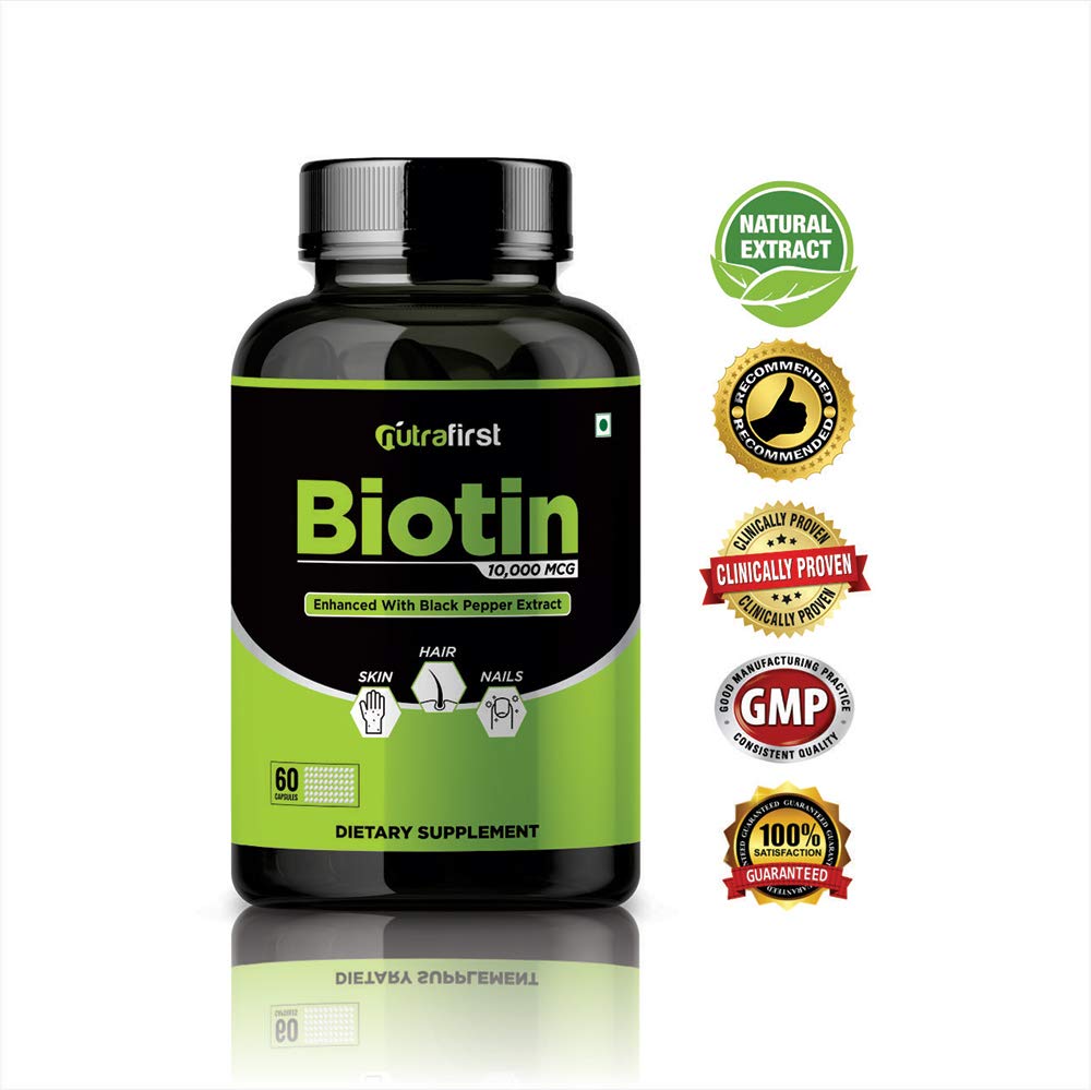 nutrafirst biotin -with black pepper-60 caps-1000mcg-4