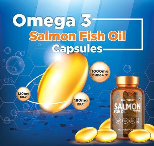 Salmon fish oil capsules