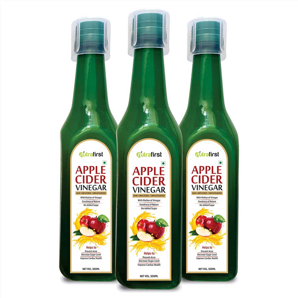 Raw And Pure Apple Cider Vinegar 500ml (3 Bottles Pack)