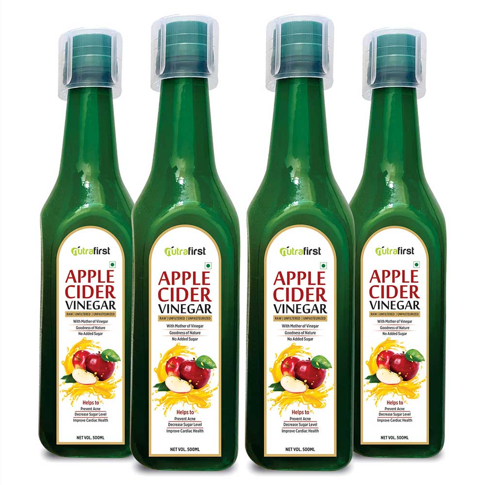 Raw And Pure Apple Cider Vinegar 500ml (4 Bottles Pack)