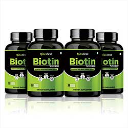 Nutrafirst Biotin Capsules for Hair, Skin and Nails 10000mcg – 60 Capsules