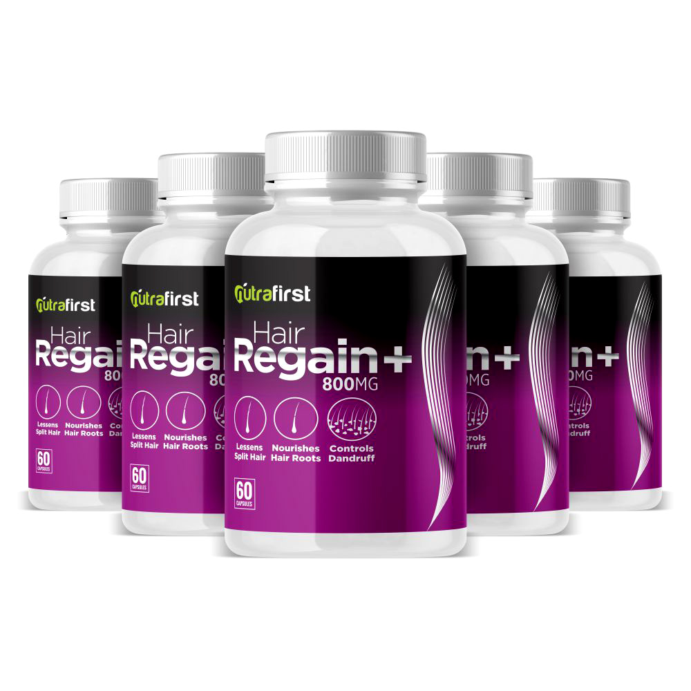 Hair Regain | Best Capsules | Tablets | Supplements For Hair Growth (5 Bottle Pack)