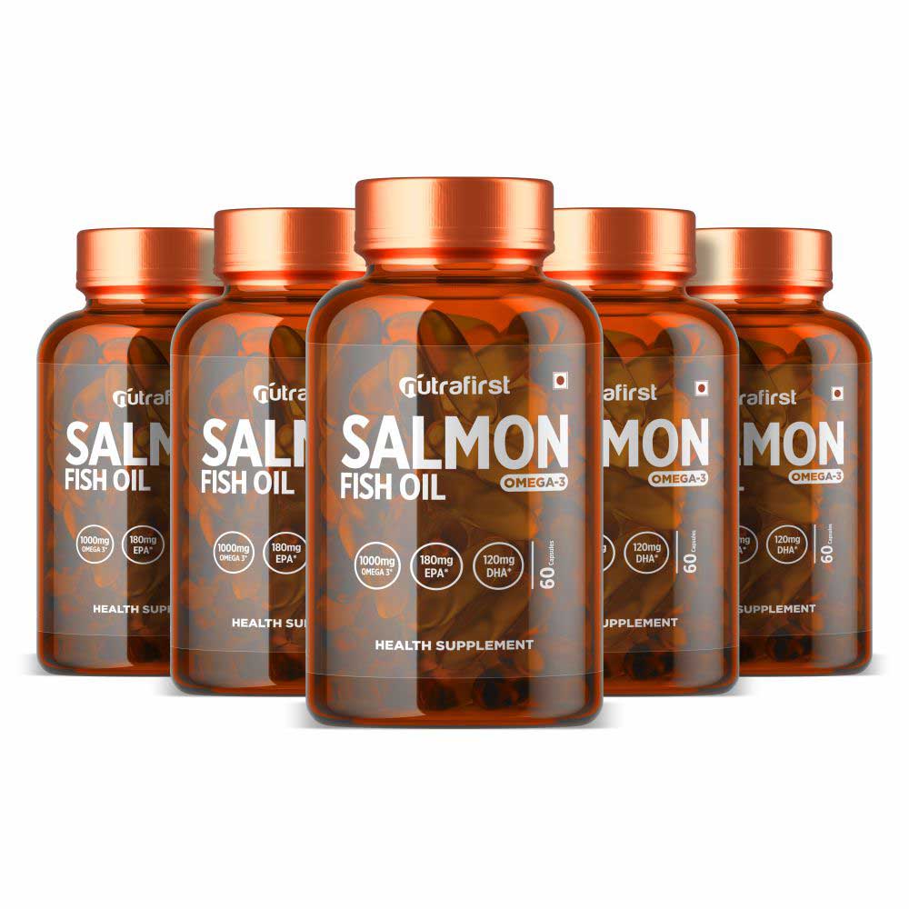 Salmon Fish Oil | Omega 3 Fatty Acids Capsules (Pack 4)