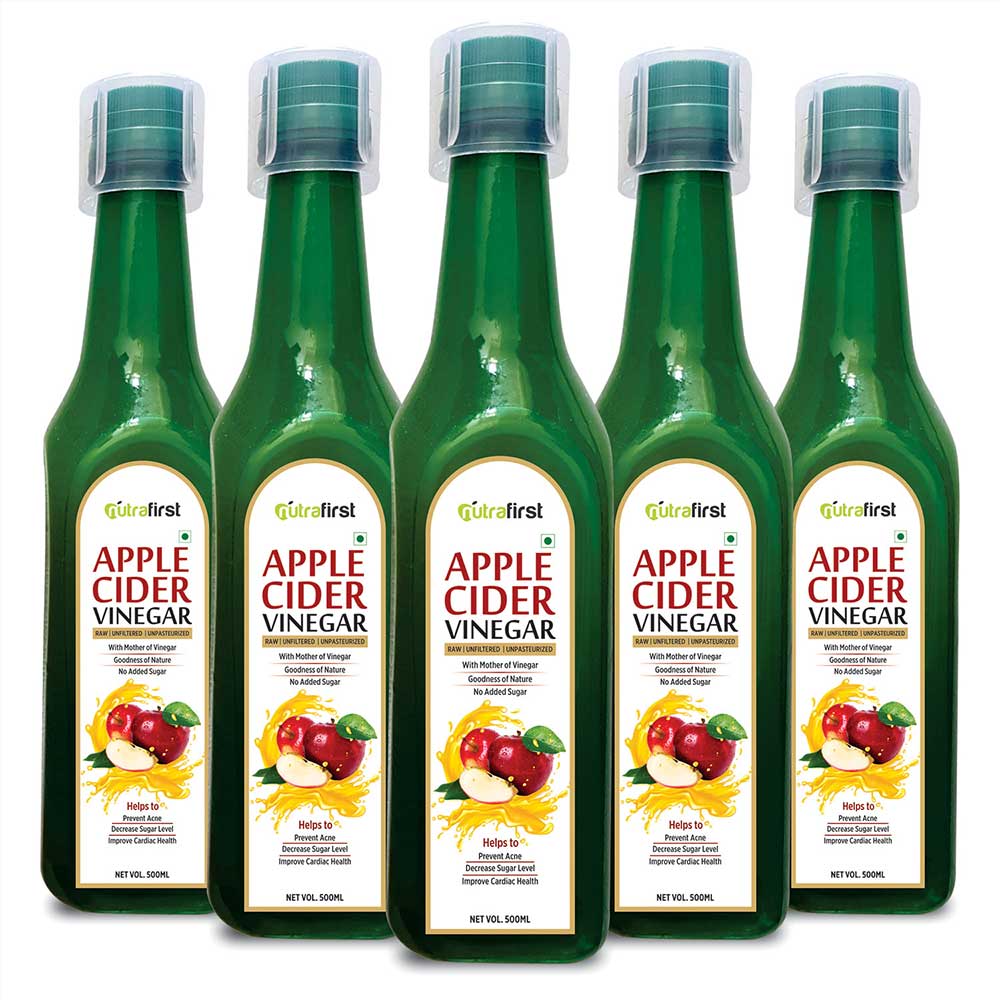 Raw And Pure Apple Cider Vinegar 500ml (5 Bottles Pack)