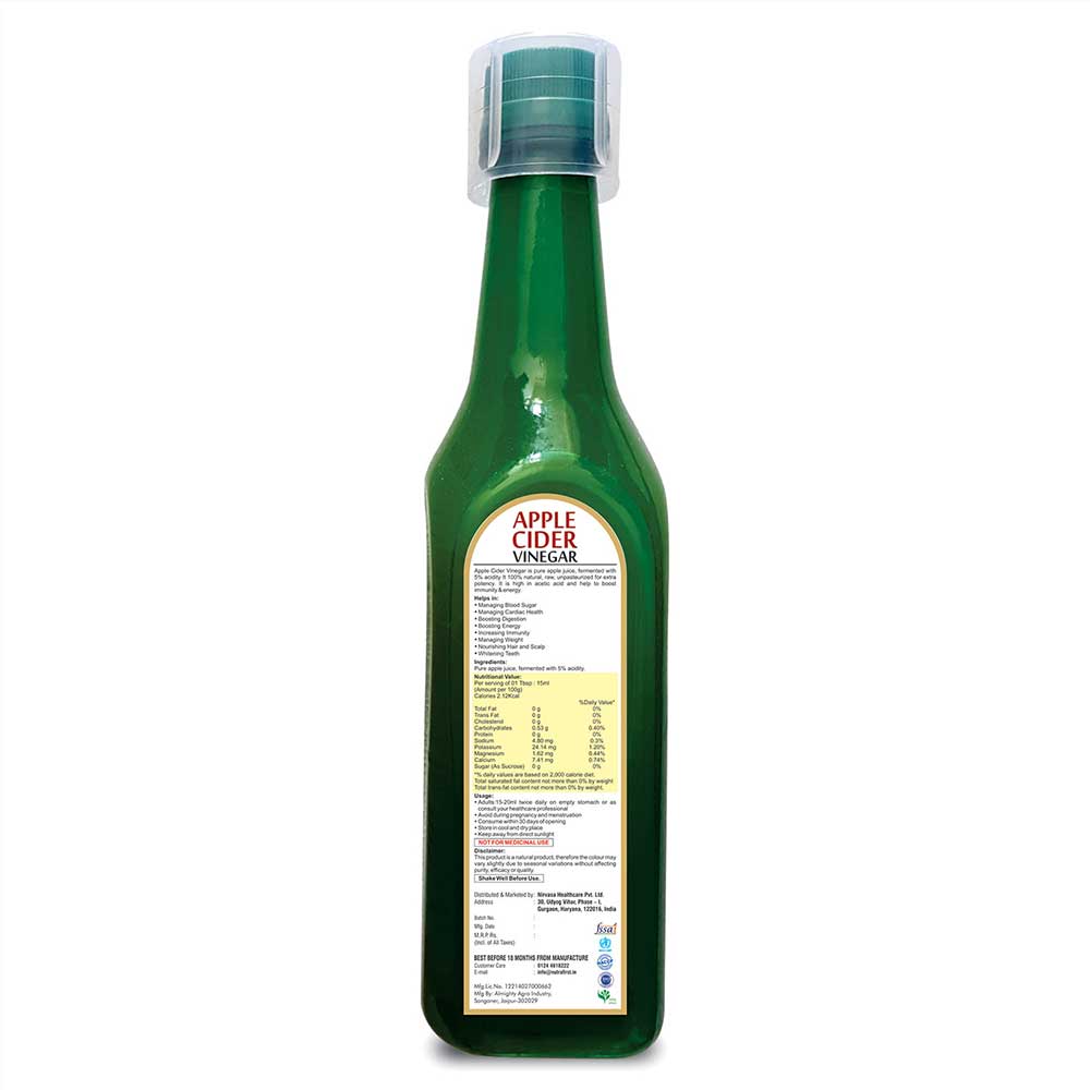 Apple Cider Vinegar For Weight Loss | Natural / Pure Apple Cider Vinegar 500ml