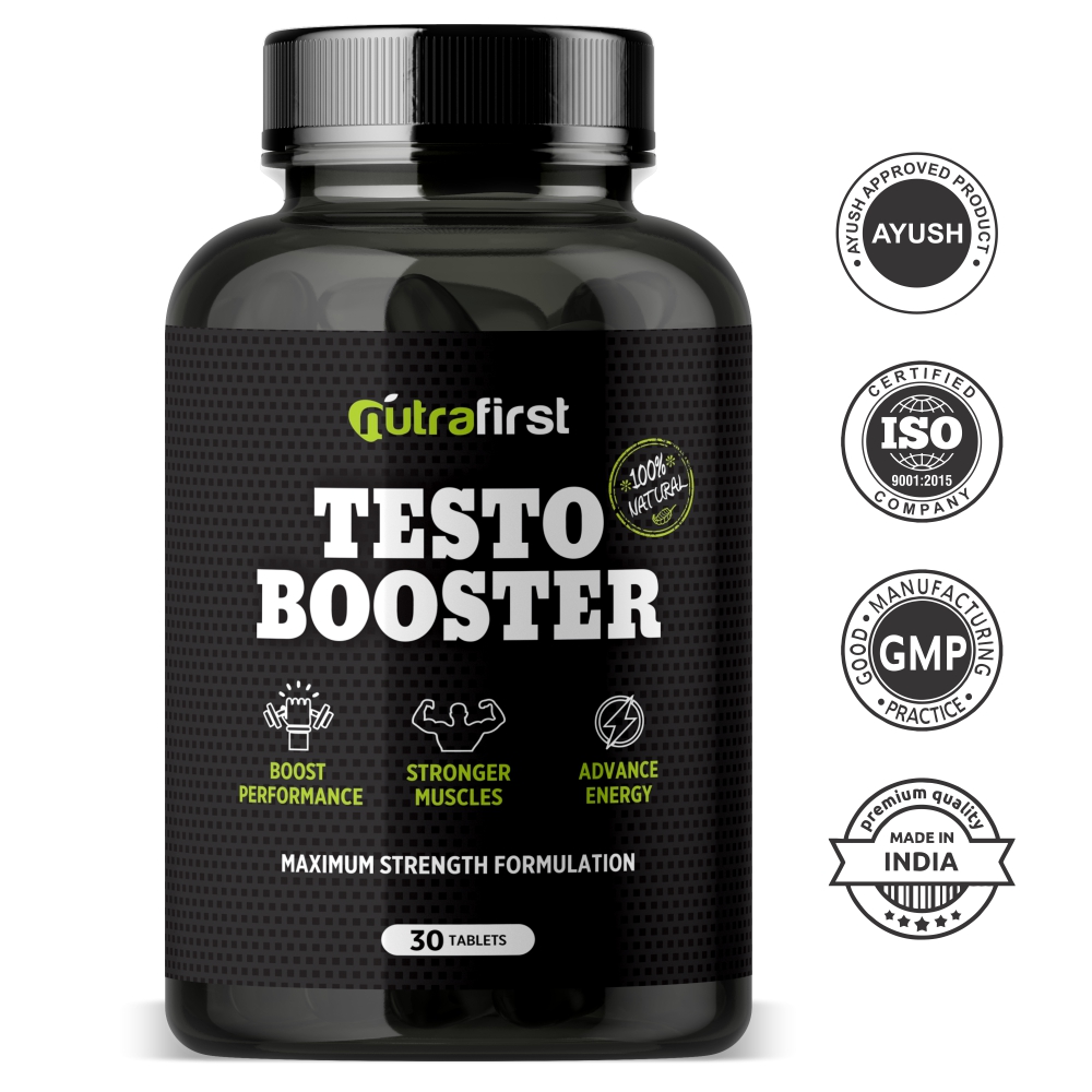 Nutrafirst Natural Testo Booster (Ultra Josh) Tablets for Men – 120 Tablets (4 Bottles Pack)