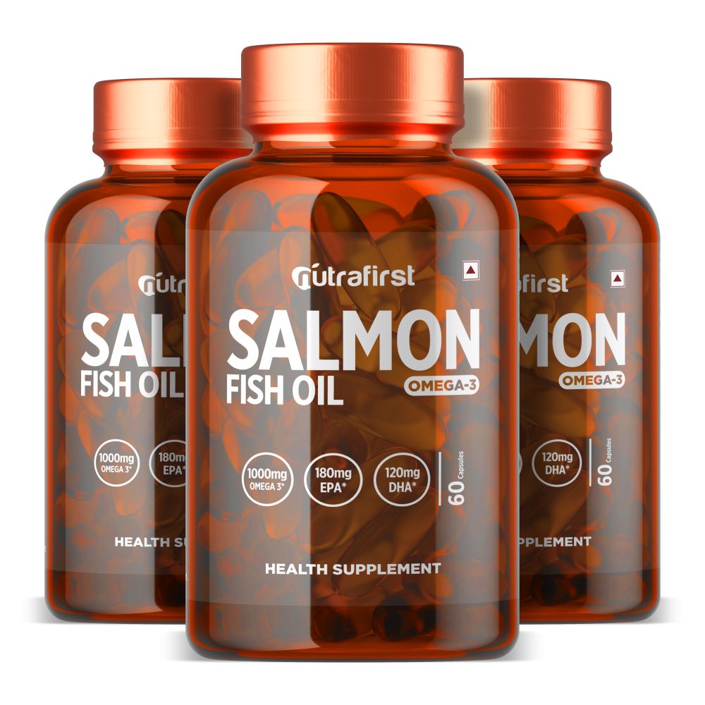 Salmon Fish Oil (Omega 3) Capsules (Pack 3)