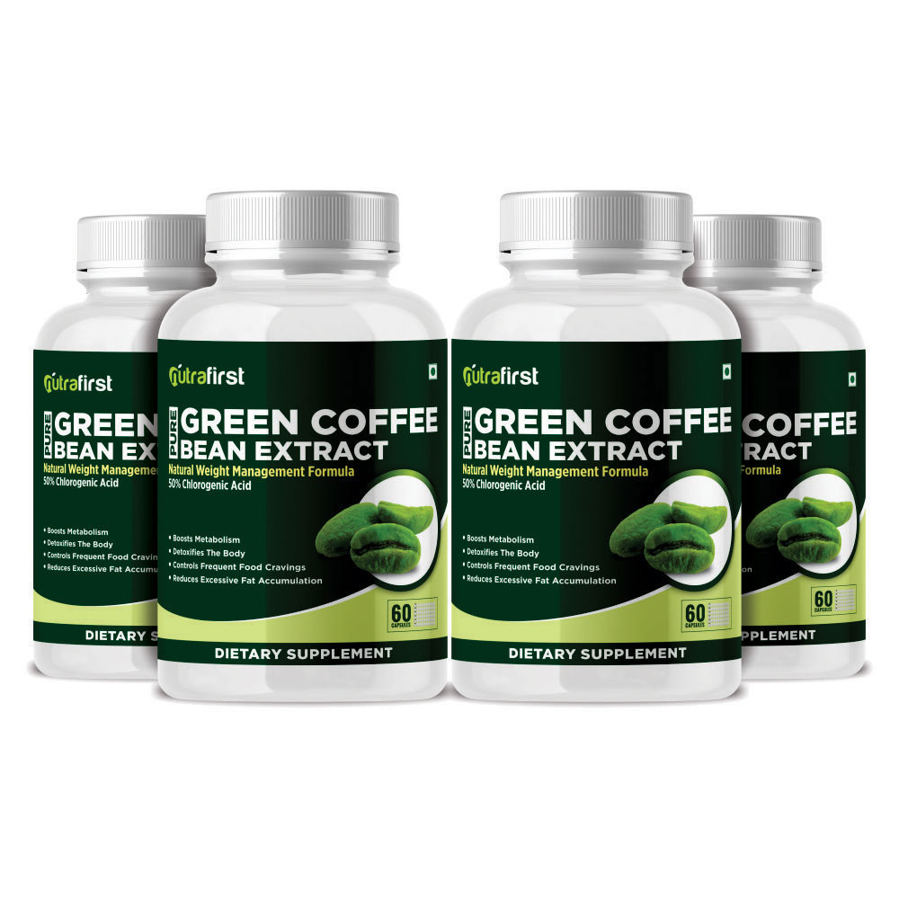 Green Coffee Extract Capsules For Weight Loss (4 Bottles Pack)