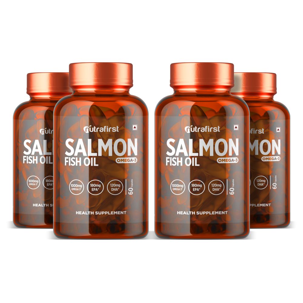 Salmon Fish Oil | Omega 3 Fatty Acids Capsules (Pack 4)