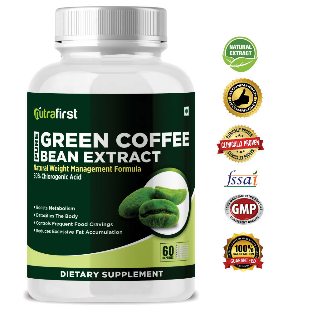 Green Coffee Bean Capsules For Weight Loss (5 Bottles Pack)