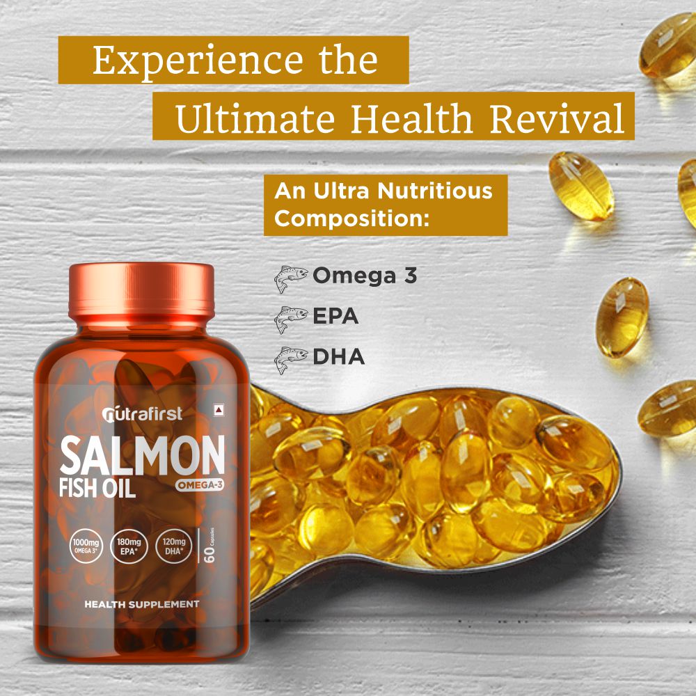 Salmon Fish Oil (Omega 3) Capsules (Pack 3)