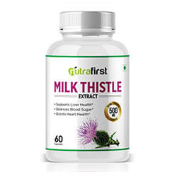 Nutrafirst Milk Thistle (Silymarin) Extract 500mg for Fatty Liver – 60 Capsules