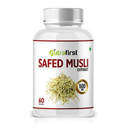 Nutrafirst Safed Musli Extract Capsules 100% Natural – 60 Capsules