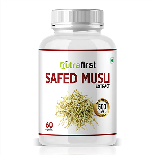 Nutrafirst Safed Musli Extract Capsules 100% Natural – 60 Capsules