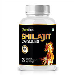 Nutrafirst Shilajit Extract 500mg for Vigour, Stamina and Power – 60 Capsules