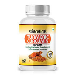 Nutrafirst Turmeric Curcumin Capsules 500mg for Skin and Joint Pain – 60 Capsules