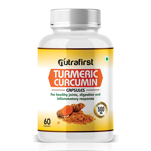 Nutrafirst Turmeric Curcumin Capsules 500mg for Skin and Joint Pain – 60 Capsules