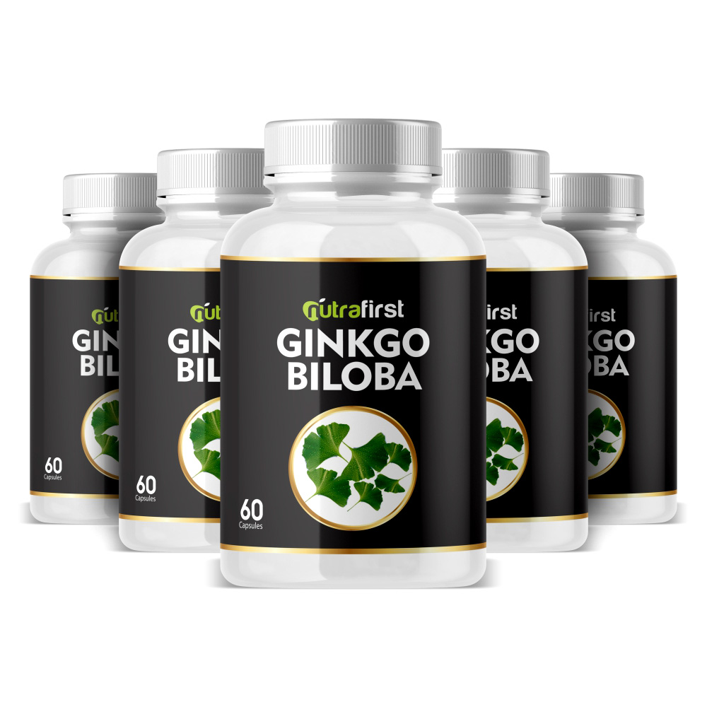 Ginkgo Biloba Capsules 500mg (60 Capsules) – 5 Bottles Pack