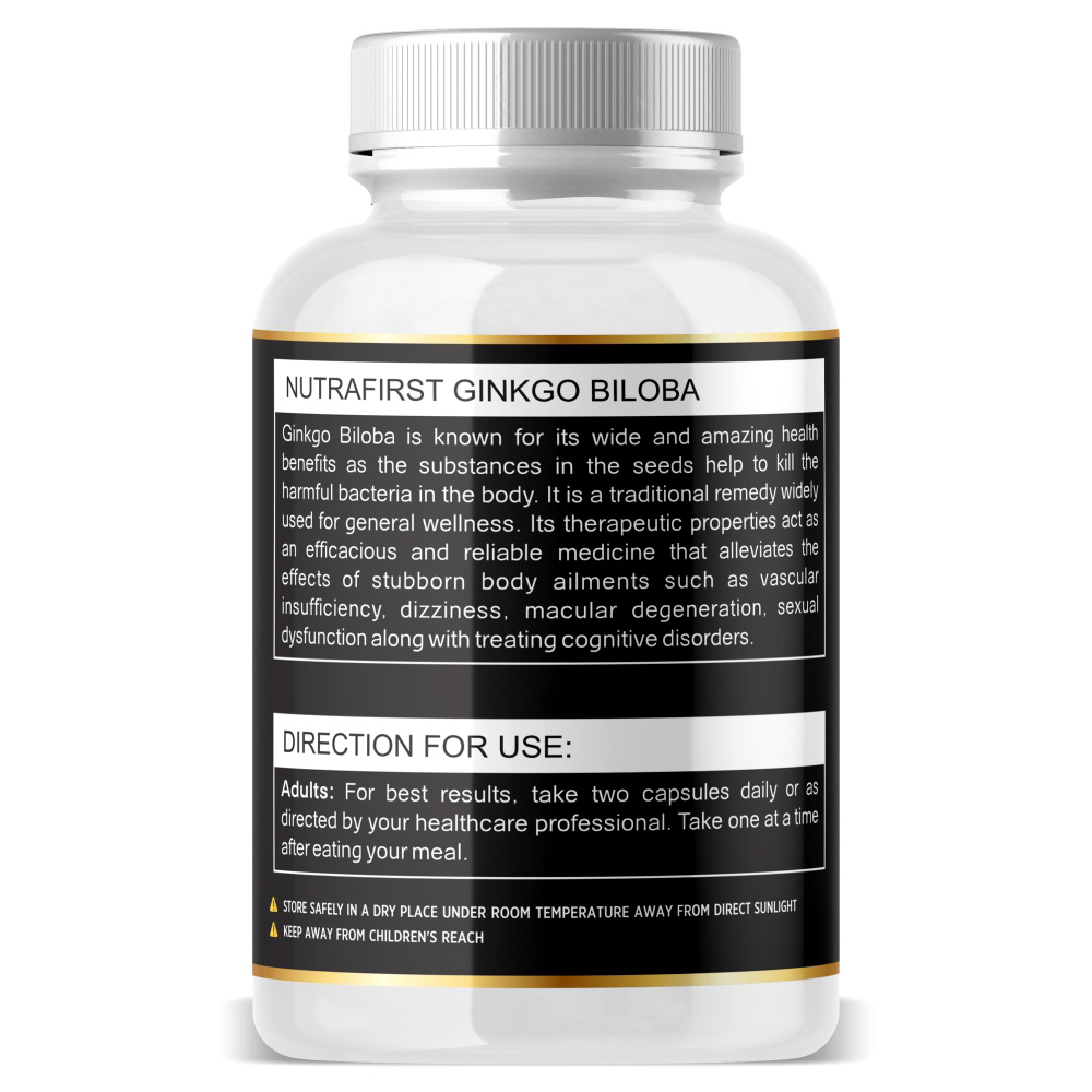 Ginkgo Biloba Capsules 500mg for Sharp Memory – 60 Capsules