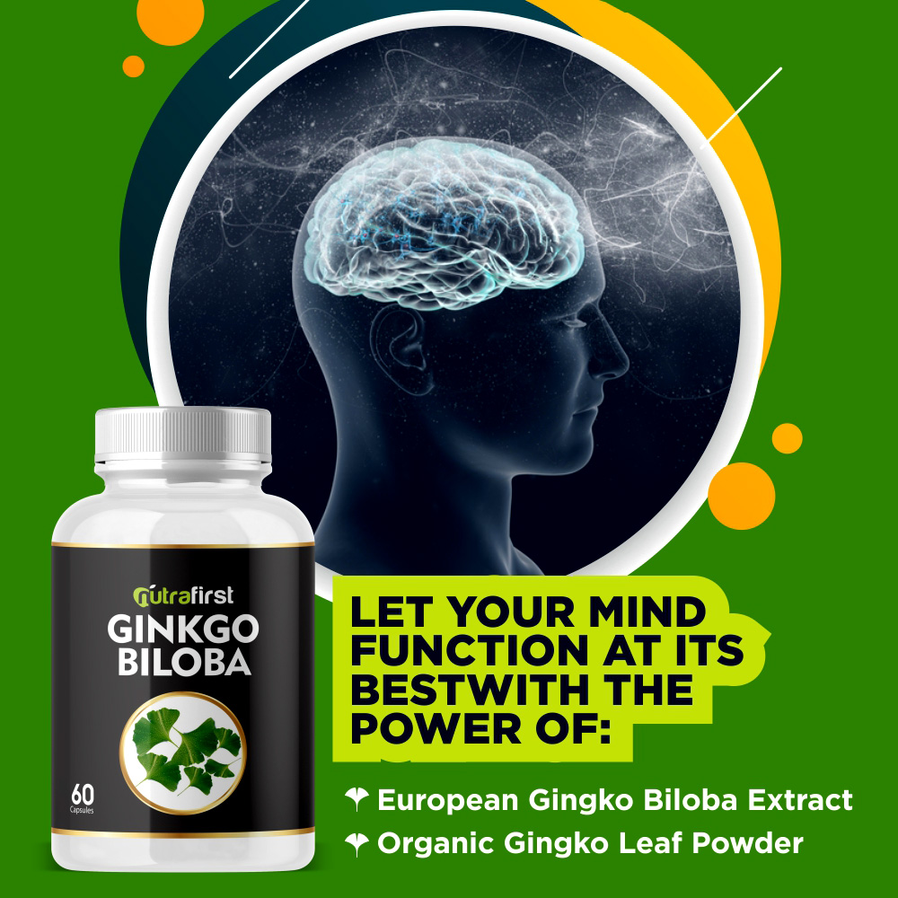 Ginkgo Biloba Capsules 500mg (60 Capsules) – 6 Bottles Pack