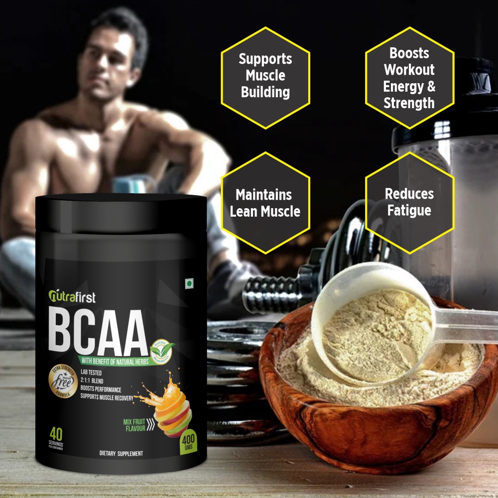 Nutrafirst BCAA Powder with Herbs – 400gm