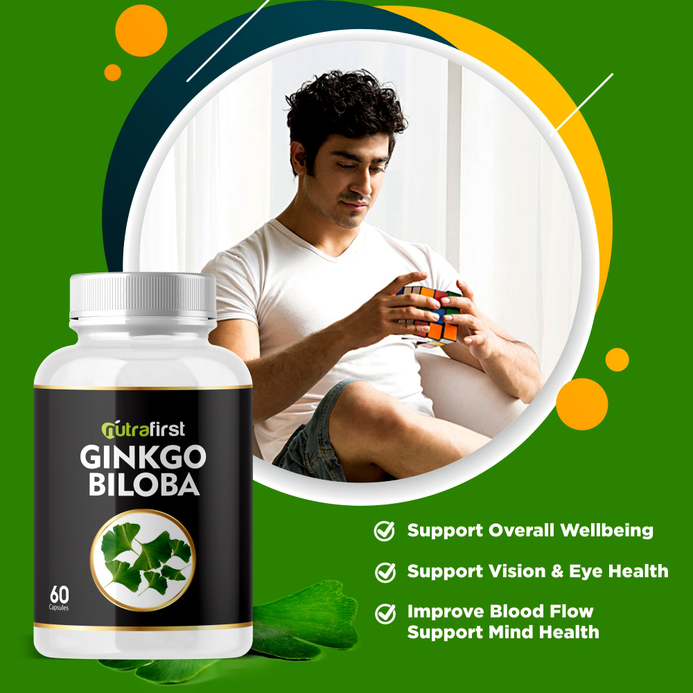 Ginkgo Biloba Capsules 500mg (60 Capsules) – 2 Bottles Pack