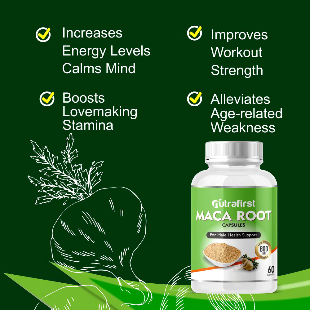 Maca Root (Maca) Capsules 500mg – (4 Bottles Pack)