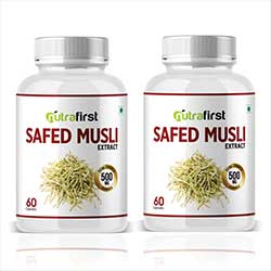 Nutrafirst Safed Musli Extract Capsules 100% Natural – 60 Capsules