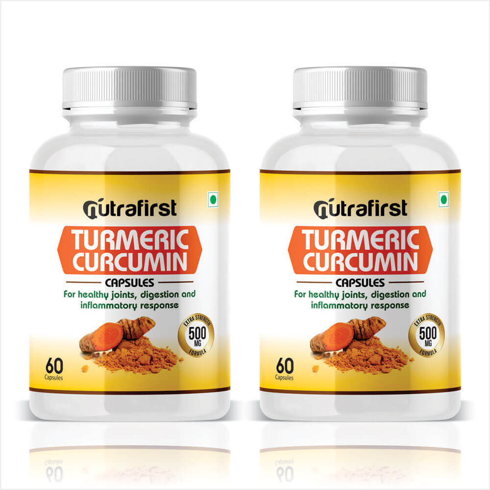 Turmeric Curcumin Capsules (60 Capsules) – 500mg – (2 Bottles Pack)