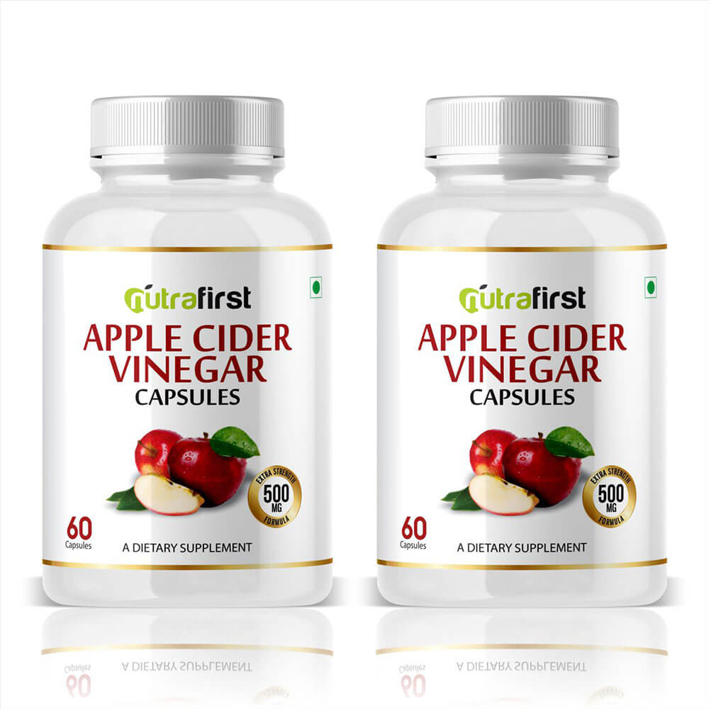 Apple Cider Vinegar 500mg (60 Capsules) – 2 Bottles Pack