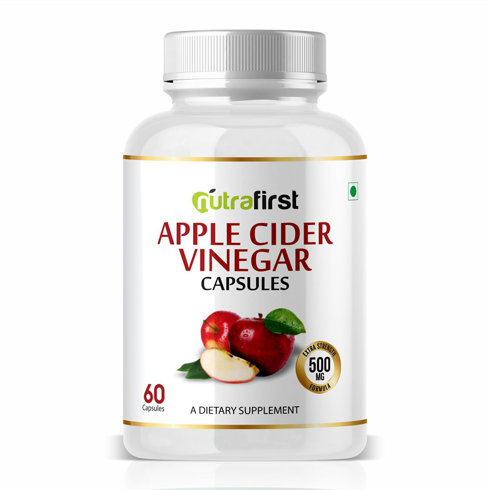 Nutrafirst Apple Cider Vinegar 500mg for Weight Loss – 60 Capsules