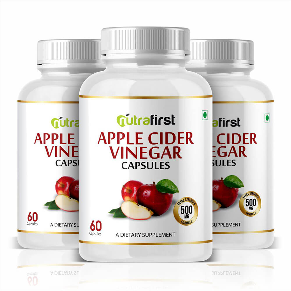 Apple Cider Vinegar 500mg (60 Capsules) – 3 Bottles Pack