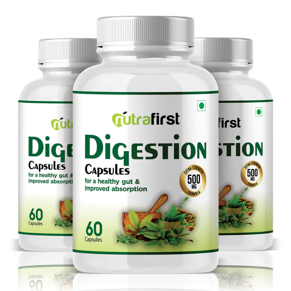 Digestion Capsules 500mg (60 Capsules) – 3 Bottles Pack