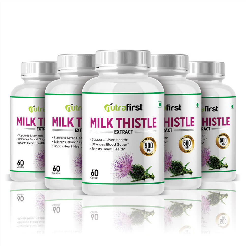 Milk Thistle (60 Capsules) – 500mg – 5 Bottles Pack