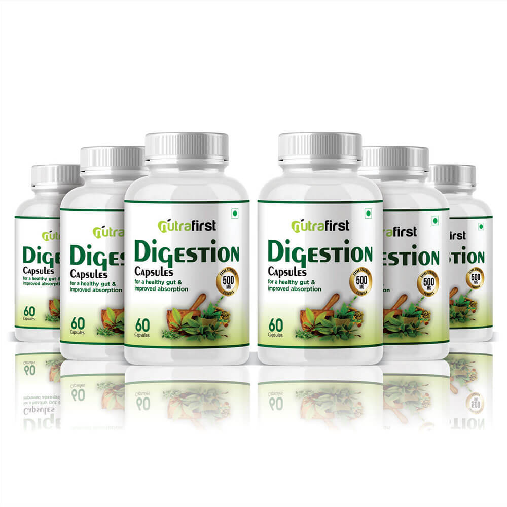Digestion Capsules 500mg (60 Capsules) – 6 Bottles Pack