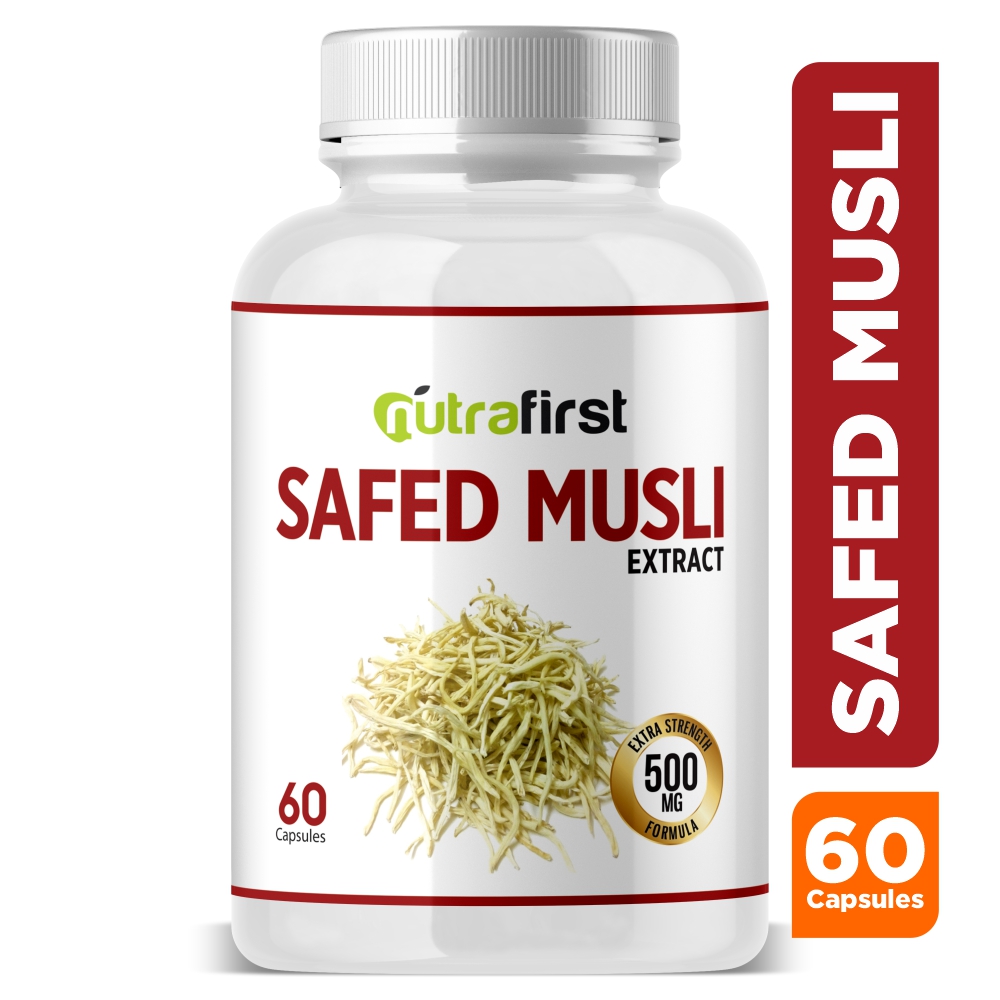 Nutrafirst Safed Musli Extract Capsules 100% Natural – 60 Capsules