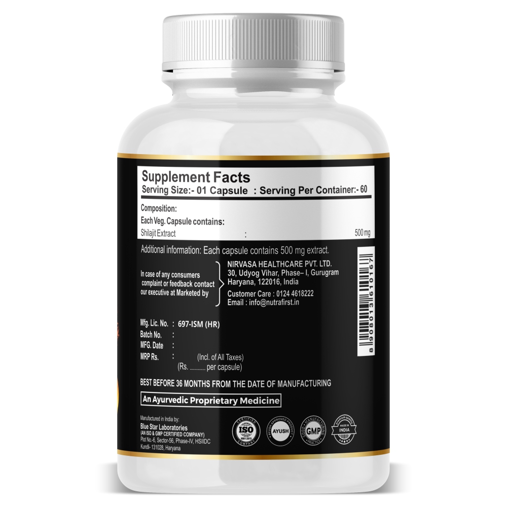 NutraFirst Shilajit Extract Capsules For Men And Women (3 Bottles Pack)