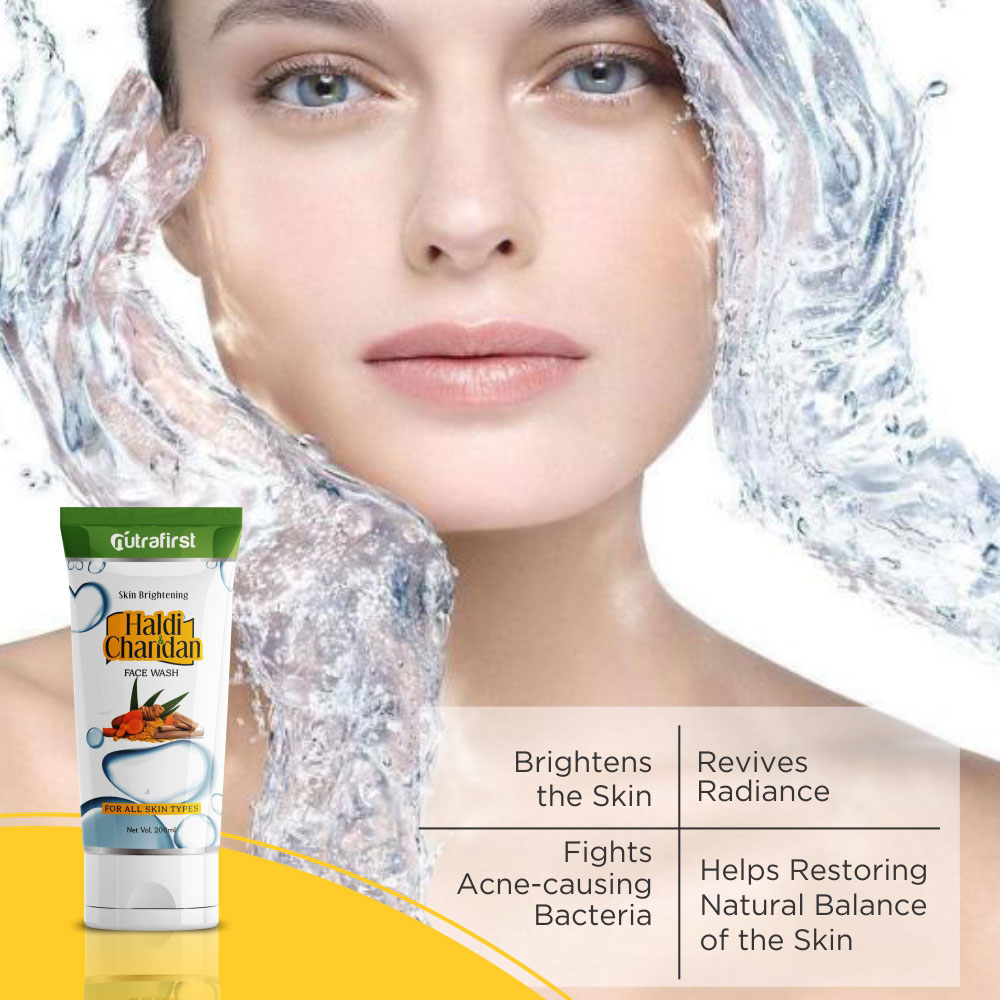 Skin Brightening Haldi Chandan Face Wash for Men & Women 200ml