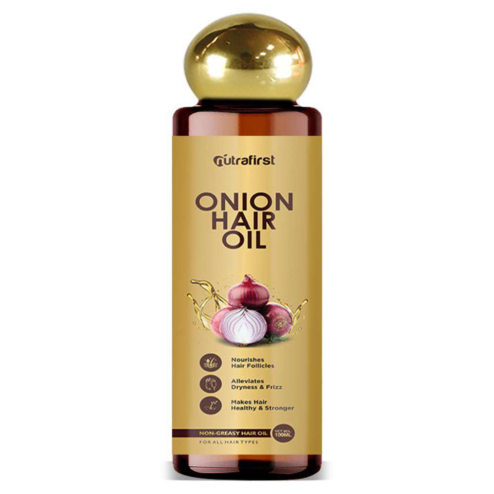 Nutrafirst Onion Hair Oil with Brahmi, Bhringraj, Amla – 100ml