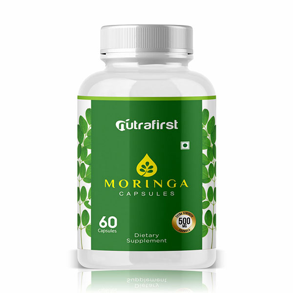 Nutrafirst Moringa Leaf Extract Capsules to Boost Immunity, Improve Bone Health and Digestion 500mg – 60 Capsules