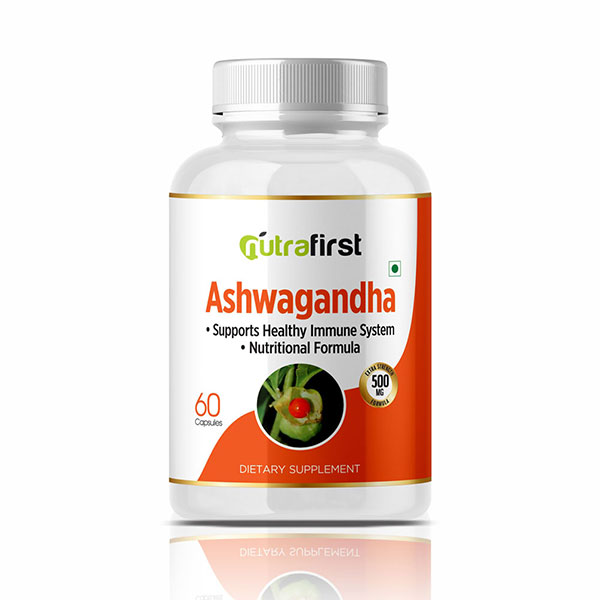 Nutrafirst Ashwagandha Capsules (500 mg) for Better Immunity, Energy & Endurance – 60 Capsules