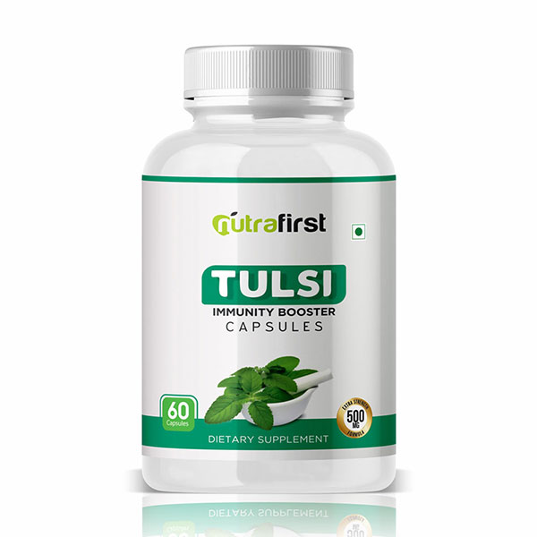 Nutrafirst Tulsi Capsules to Boost Immunity and Improve Respiratory Health 500 mg – 60 Capsules
